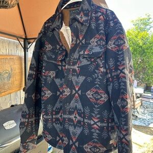 Jachs Black and Red Lightweight Shirt Jacket